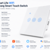 Smart Life WiFi 3 Gang Smart Touch Switch – Mobile App Remote Control
