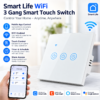 Smart Life WiFi 3 Gang Smart Touch Switch – Mobile App Remote Control
